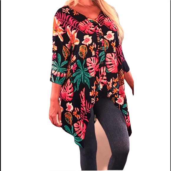 Sacred Threads Tops - Poncho Style Sacred Threads Blouse.  220116.  CL/GR